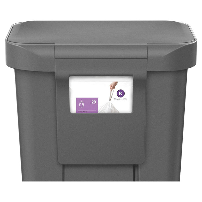 simplehuman 45 Liter Rectangular Step Trash Can - Gray