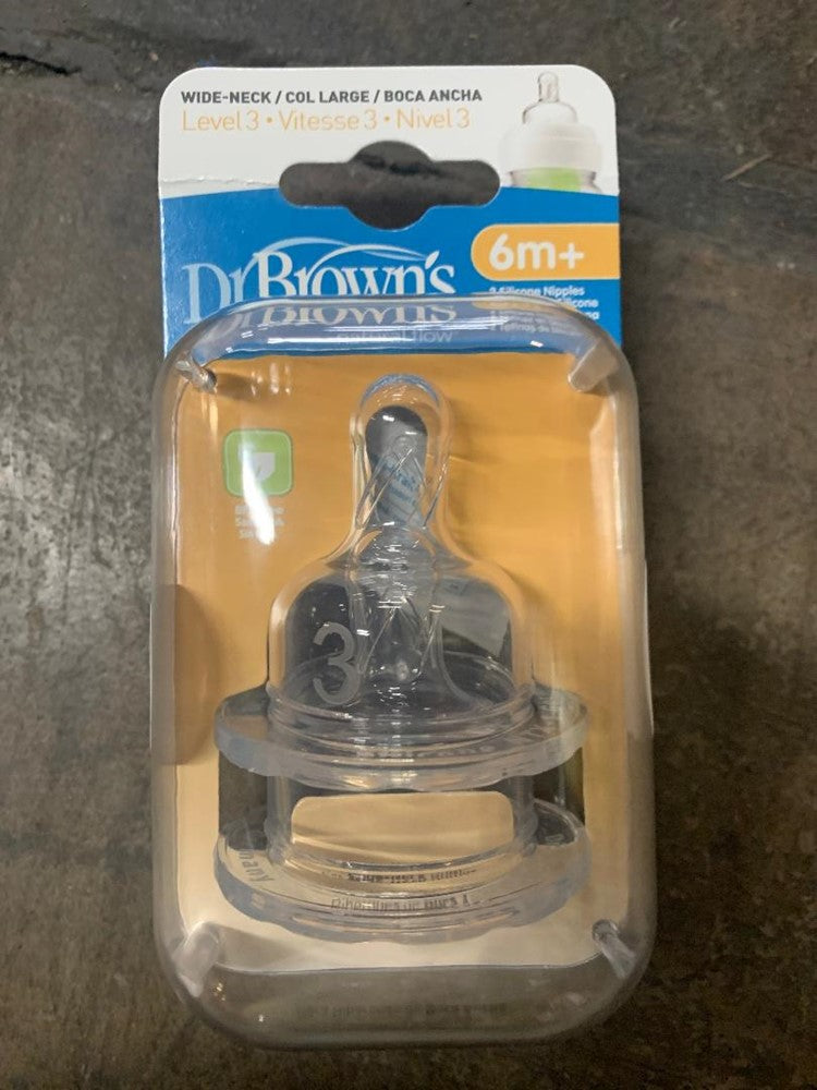 Dr. Brown's Wide Neck Nipples Level 3 (2pk)