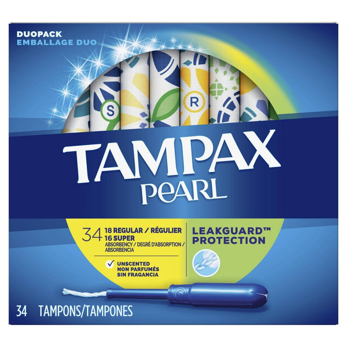 Tampax Pearl DuoPack Tampons - Plastic - 34ct