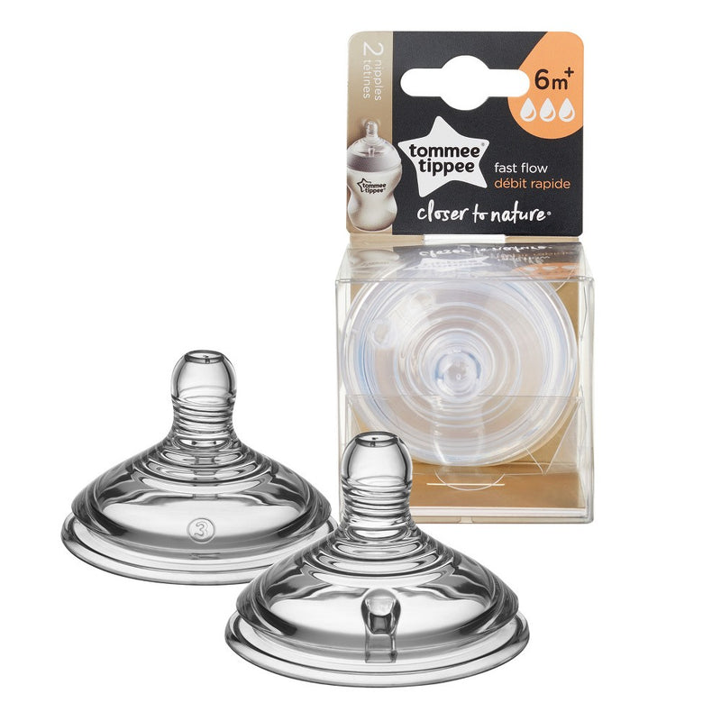 Tommee Tippee 2pk Closer To Nature Fast Flow Baby Bottle Nipples