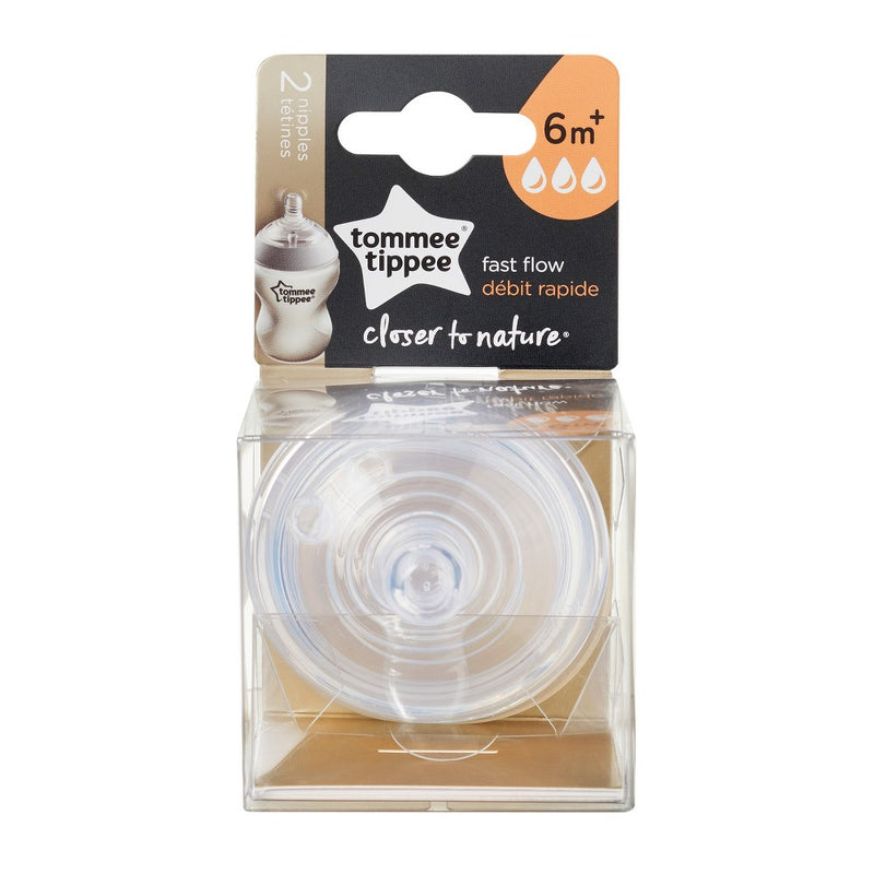 Tommee Tippee 2pk Closer To Nature Fast Flow Baby Bottle Nipples
