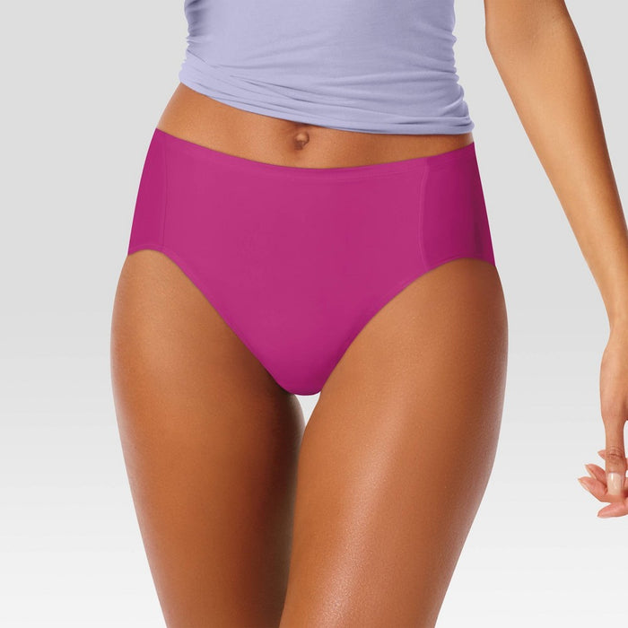 Hanes Premium Women's 4pk Tummy Control HiCut Underwear - Color May Vary S
