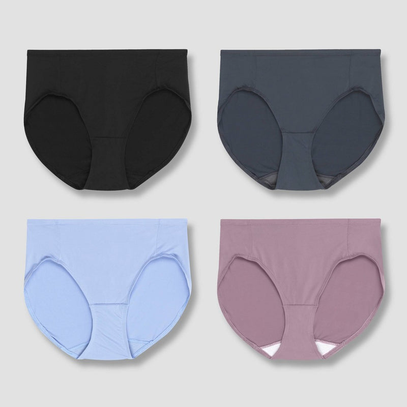 Hanes Premium Women's 4pk Tummy Control HiCut Underwear - Color May Vary S