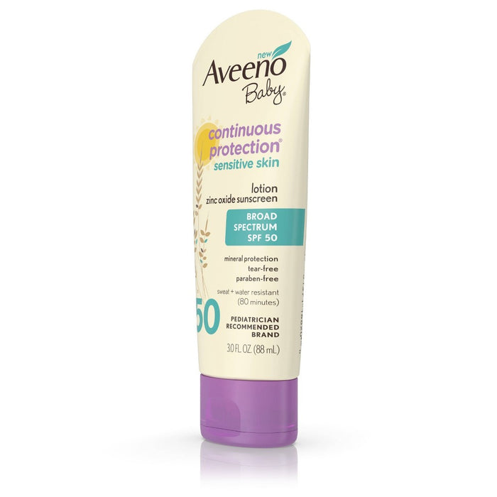 Aveeno Baby Continuous Protection Zinc Oxide Mineral Sunscreen - SPF 50