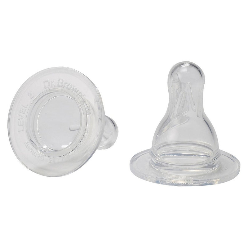 Dr. Browns Standard Bottle with Level 2 Nipple (2 Pack)