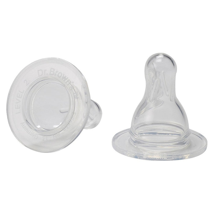 Dr. Browns Standard Bottle with Level 2 Nipple (2 Pack)