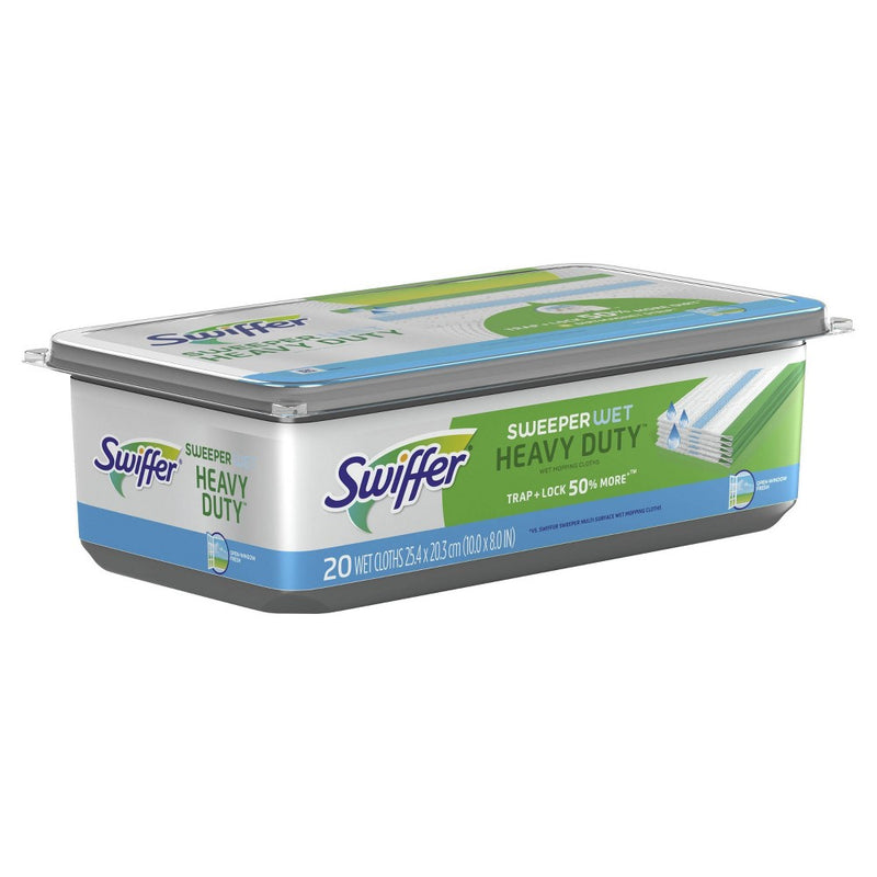 Swiffer Sweeper Heavy Duty Wet Mopping Cloths Multi Surface Refills - Open Window Fresh - 20ct