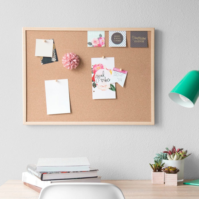 Ubrands Cork Bulletin Board Wood Frame 17"x23" Brown (LOCAL PICKUP ONLY)