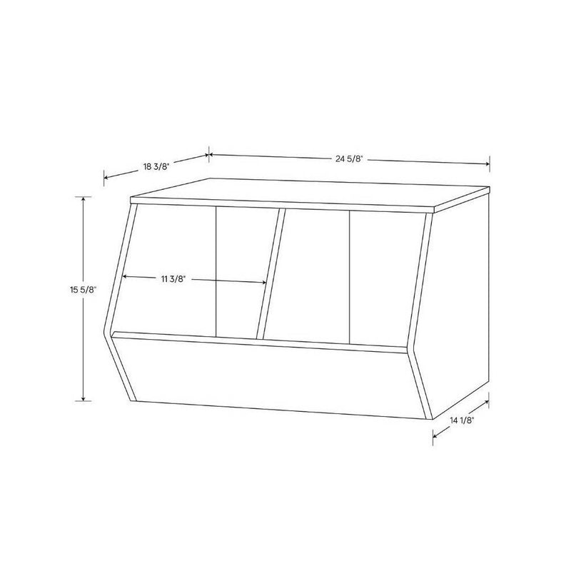 Stackable Laminate 2-Compartment Bin White - Pillowfort& (LOCAL PICKUP ONLY)