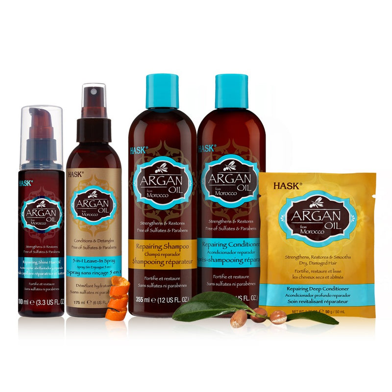 Hask Argan Oil Repairing Shine Hair Oil - 3.3 fl oz
