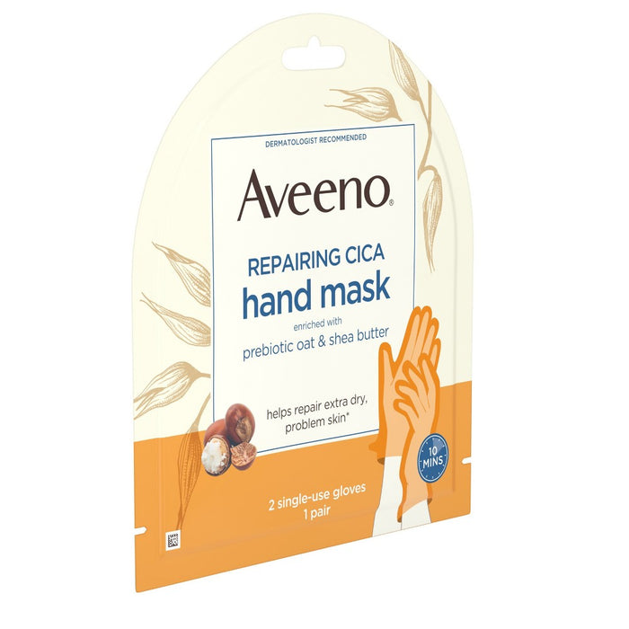 Aveeno Repairing CICA Hand Mask Oat And Shea Butter 1 Pair of Gloves