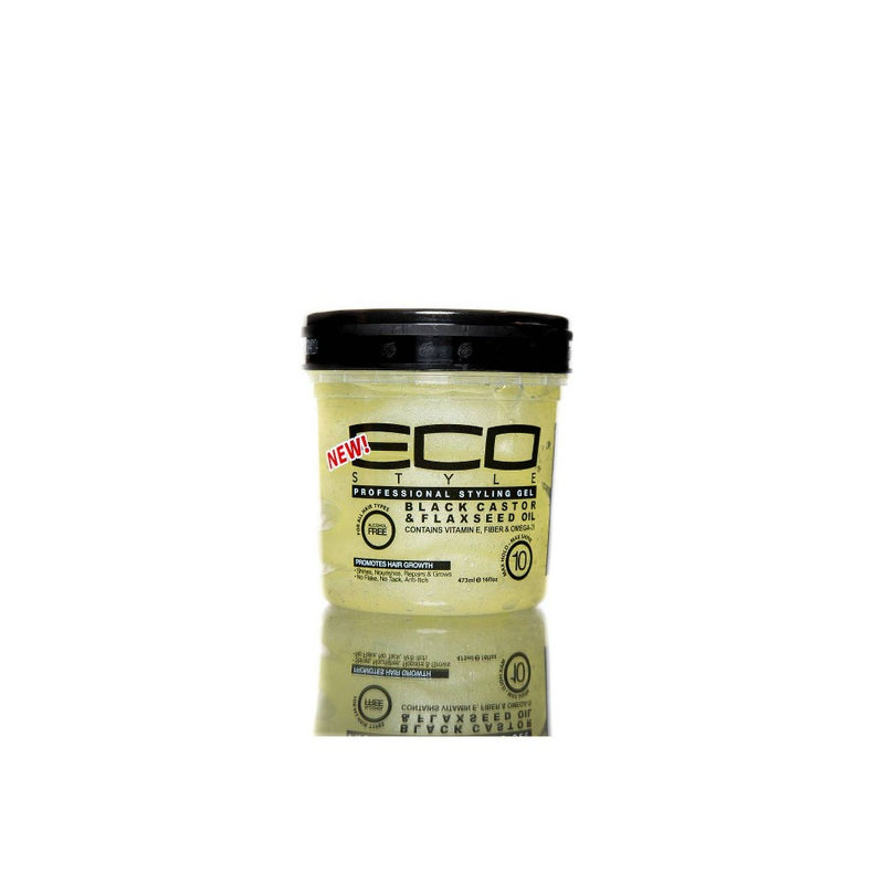 Eco Style Professional Styling Gel Black Castor & Flaxseed Oil - 16 fl oz