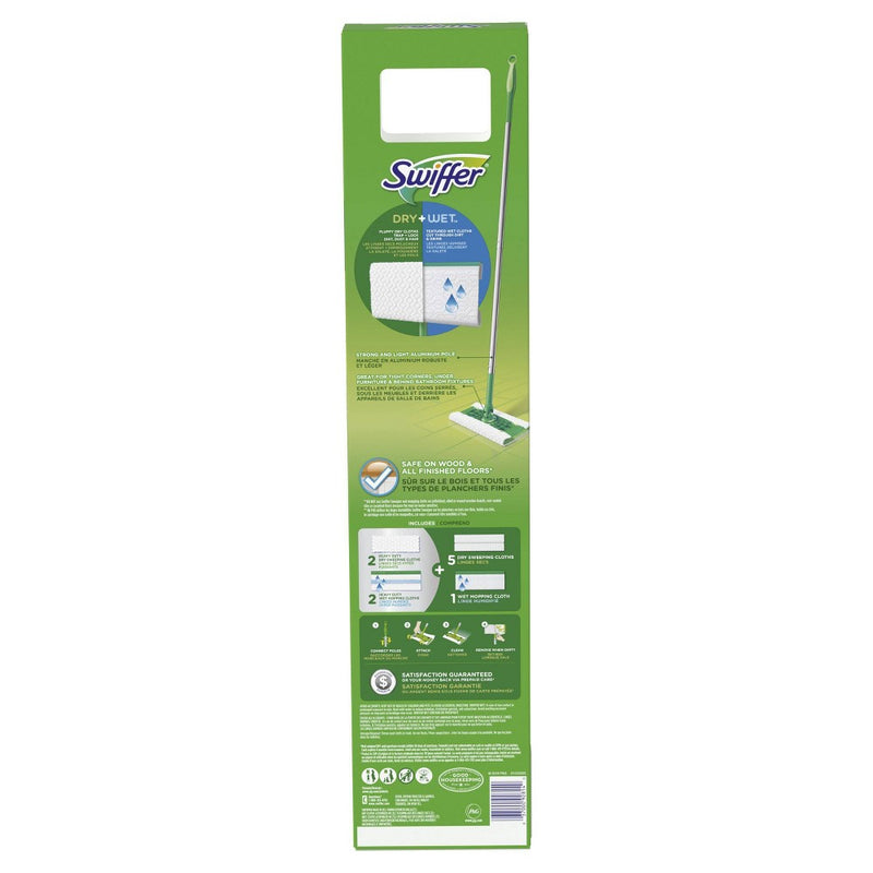 Swiffer Sweeper Dry + Wet All Purpose Floor Mopping and Cleaning Starter Kit with Heavy Duty Cloths - Includes 1 Mop - 10 Refills (LOCAL PICKUP ONLY)