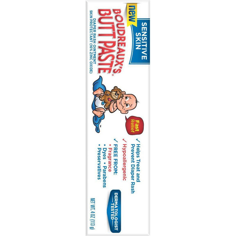 Boudreaux's Butt Paste Hypoallergenic Diaper Rash Ointment For Sensitive Skin - 4oz
