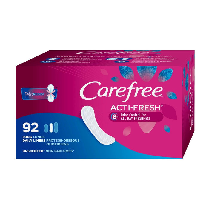 Carefree Acti-Fresh Long Pantiliners - Unscented - 92ct5