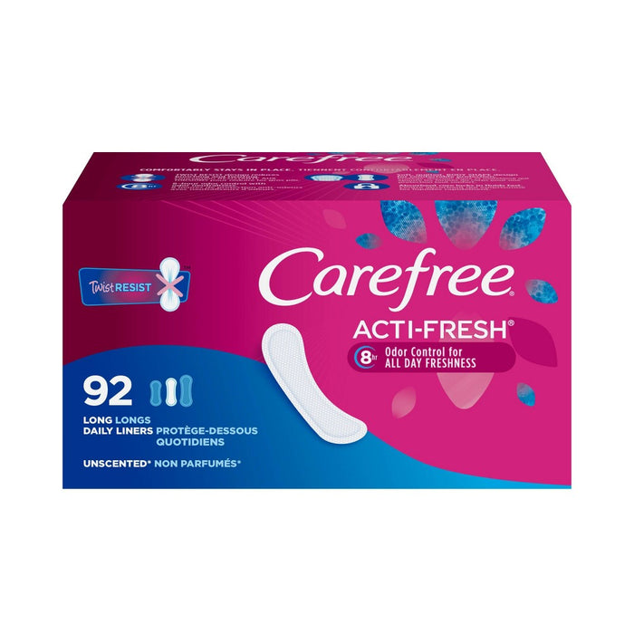 Carefree Acti-Fresh Long Pantiliners - Unscented - 92ct5