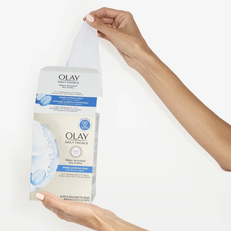 Olay Daily Deep Clean 5-in-1 Water Activated Cleansing Cloths - 66 ct