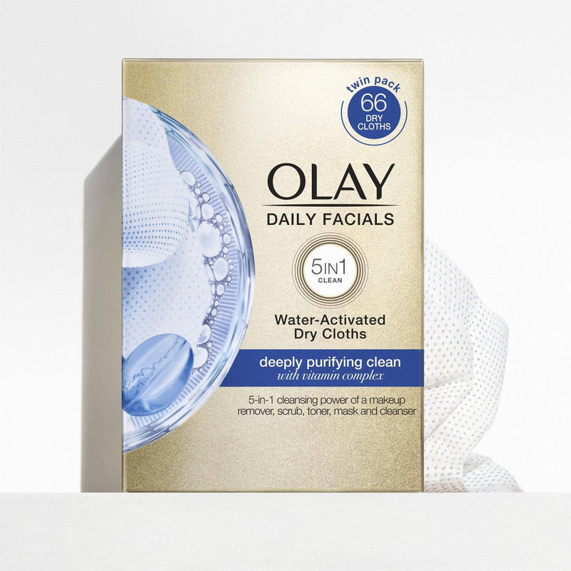 Olay Daily Deep Clean 5-in-1 Water Activated Cleansing Cloths - 66 ct