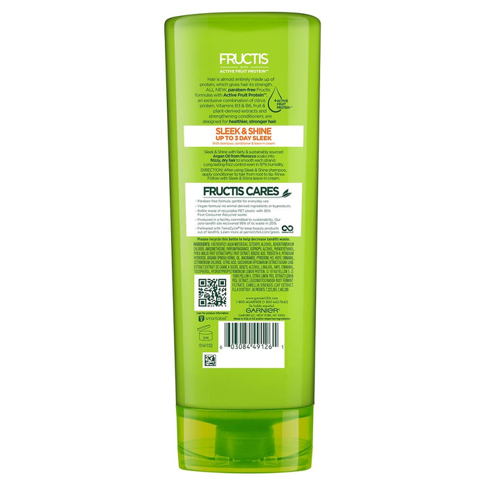 Garnier Fructis Sleek & Shine Conditioner for Frizzy, Dry, Unmanageable Hair - 12 fl oz