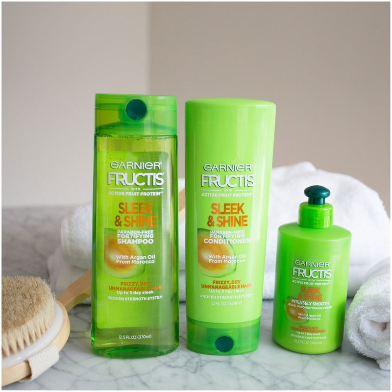 Garnier Fructis Sleek & Shine Conditioner for Frizzy, Dry, Unmanageable Hair - 12 fl oz