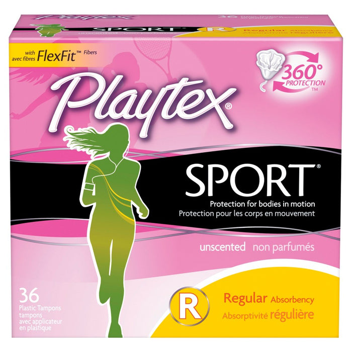 Playtex Sport Tampons - Plastic - Unscented - Regular - 36ct