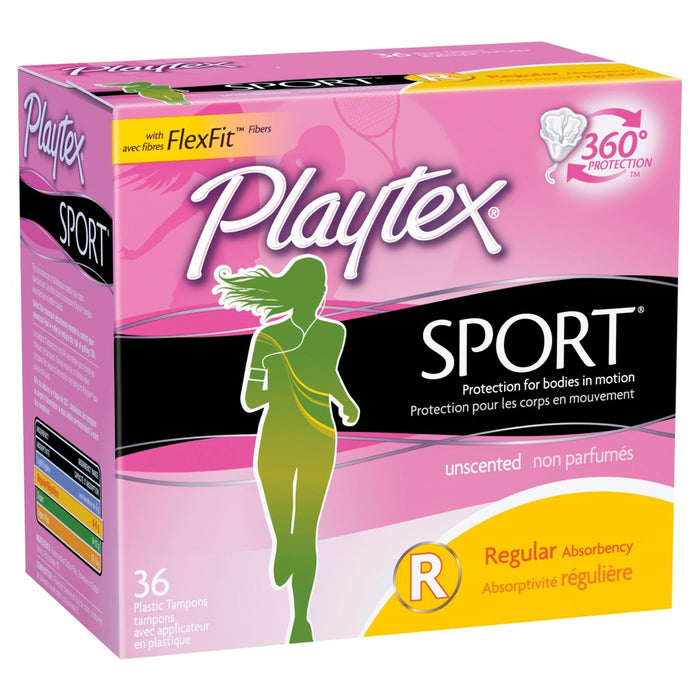 Playtex Sport Tampons - Plastic - Unscented - Regular - 36ct