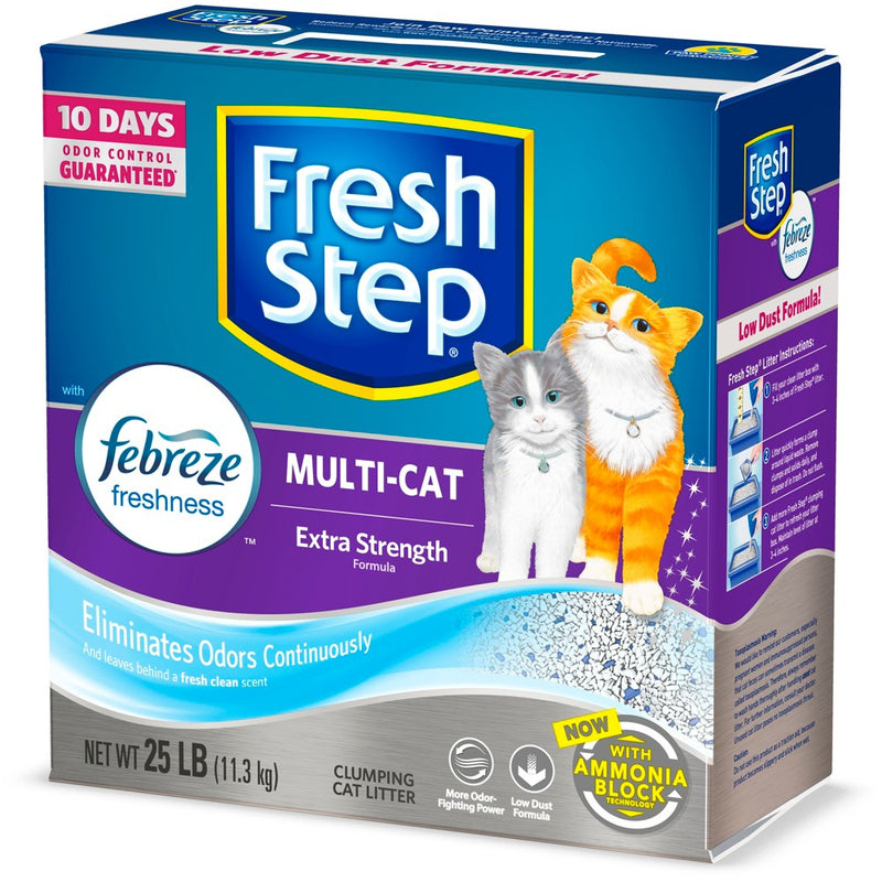 Fresh Step Multi-Cat Scented Litter with the Power of Febreze Clumping Cat Litter- 25lbs (LOCAL PICKUP ONLY)