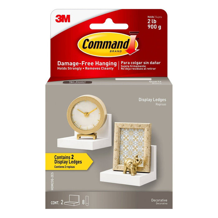 Command Display Ledges (2 Display Ledges/8 Medium Strips) Quartz