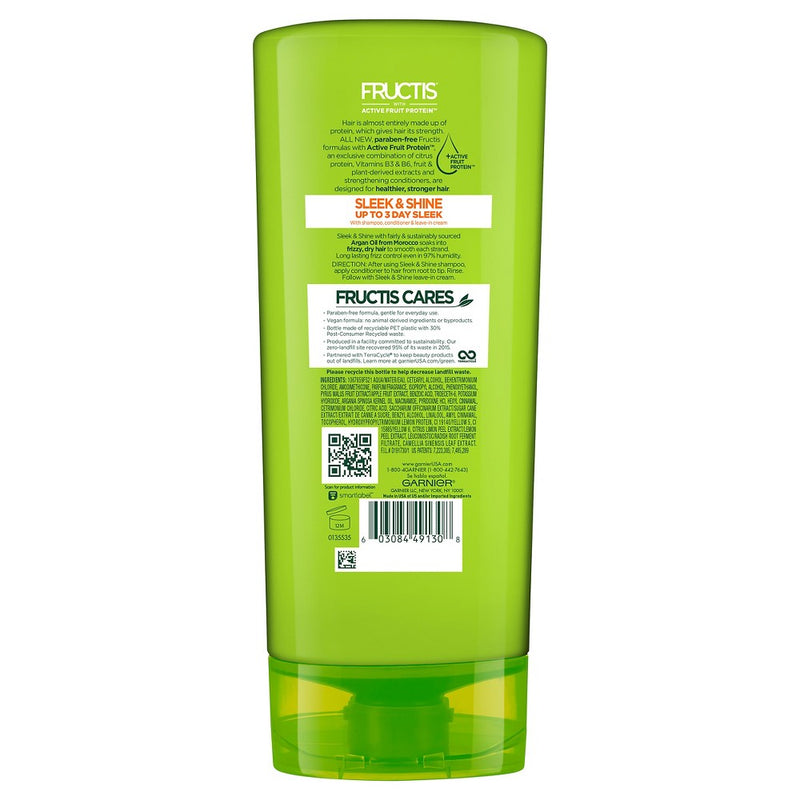Garnier Fructis Sleek & Shine Conditioner for Frizzy, Dry, Unmanageable Hair - 21 fl oz