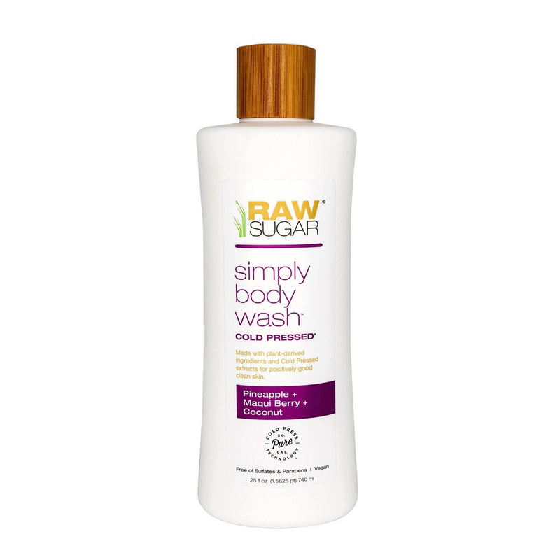 Raw Sugar Simply Body Wash Pineapple + Maqui Berry + Coconut - 25 fl oz