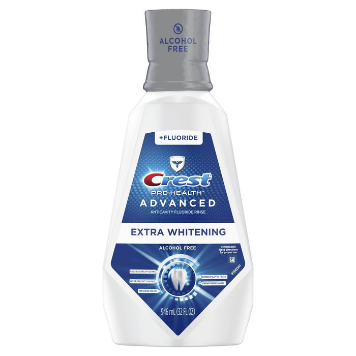 Crest Pro-Health Advanced Alcohol Free Energizing Mint Flavor Mouthwash with Extra Whitening - 32 fl oz