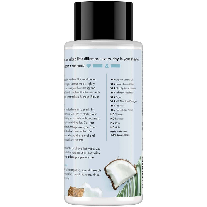 Love Beauty & Planet Coconut Water & Mimosa Flower Volume & Bounty Conditioner - 13.5 fl oz