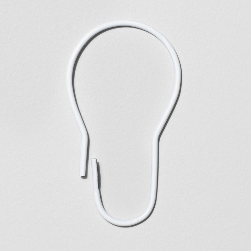 Basic Shower Curtain Hooks With Clasp White - Room Essentials&