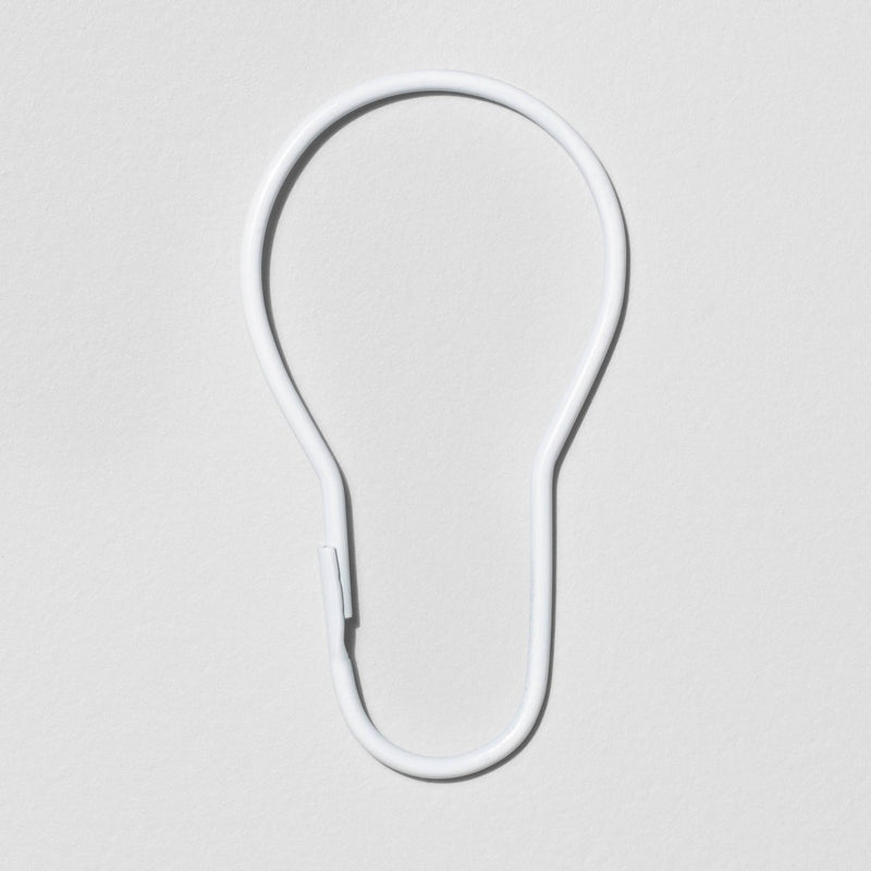 Basic Shower Curtain Hooks With Clasp White - Room Essentials&