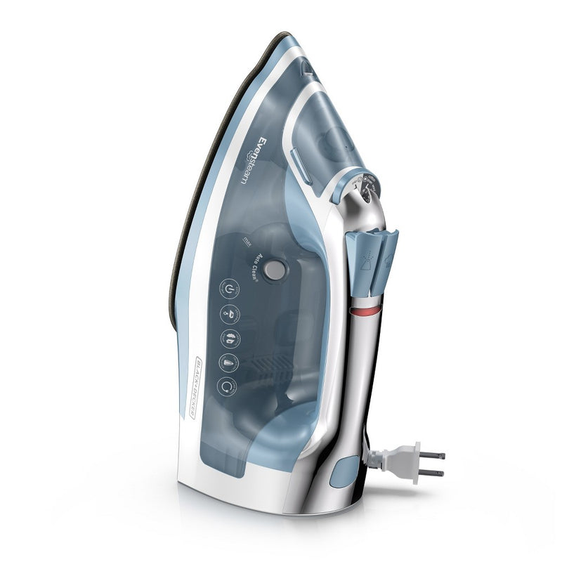 BLACK+DECKER Steam Iron Retractable Cord - Gray