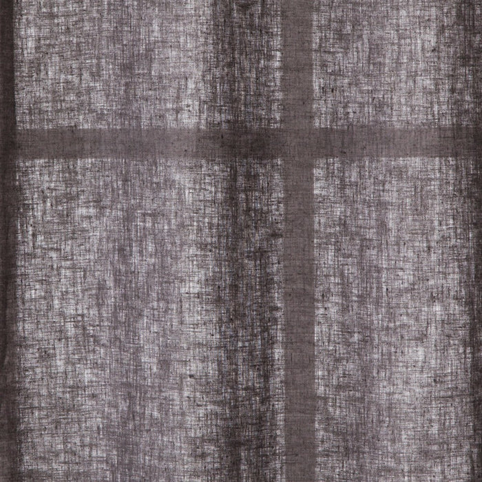 108"x54" Light Filtering Linen Curtain Panel Brown/Dark Gray - Threshold&