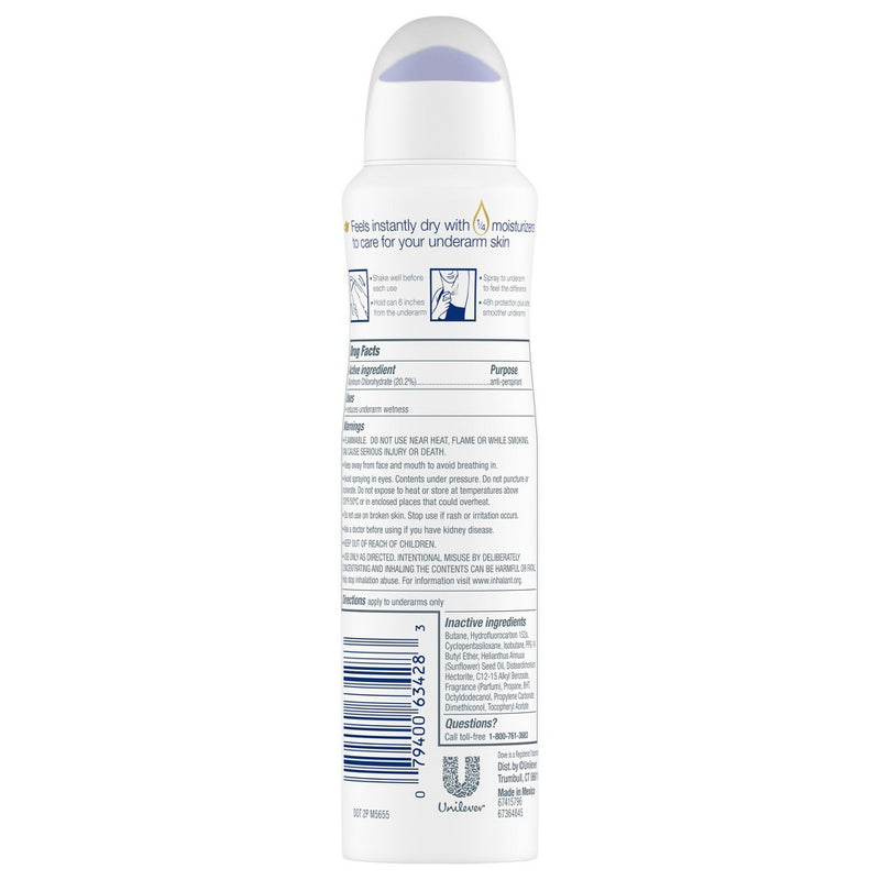 Dove Sheer Fresh 48-Hour Invisible Antiperspirant & Deodorant Dry Spray - 3.8oz