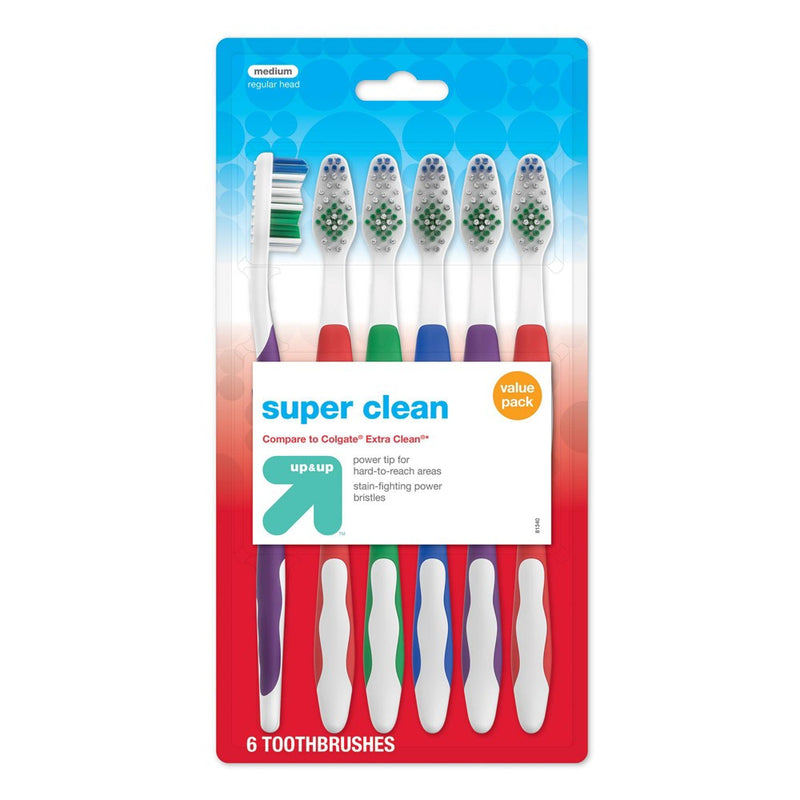 Super Clean Toothbrush - 6ct - Up&Up&