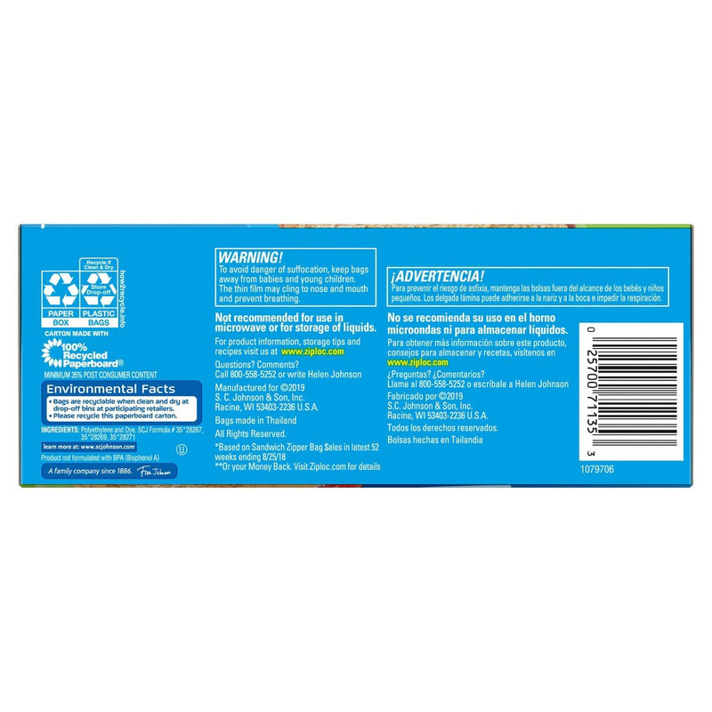 Ziploc Easy to Open Sandwich Bags - 150ct
