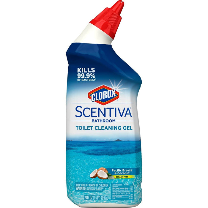 Clorox Scentiva Toilet Cleaning Gel Bleach Free - Pacific Breeze & Coconut - 24oz