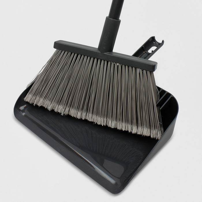 Floor Broom with Clip-on Dust Pan Set - Made By Design&