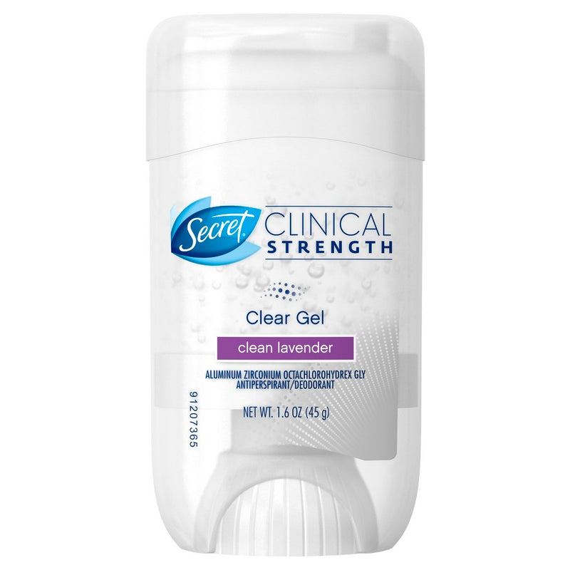 Secret Clinical Strength Clean Lavender Clear Gel Antiperspirant and Deodorant - 1.6oz