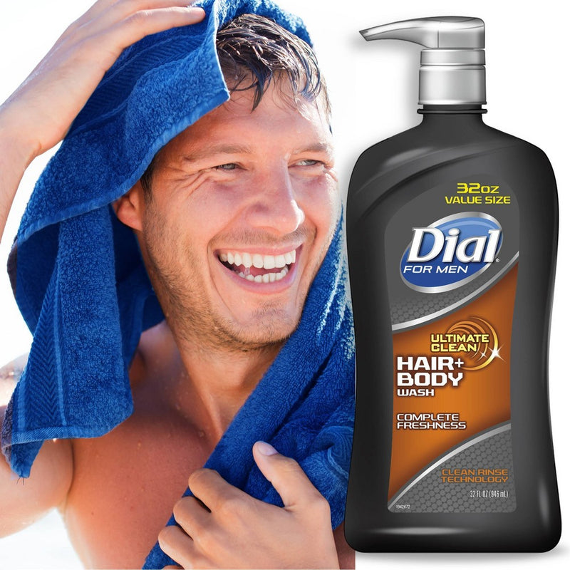 Dial for Men Ultimate Clean Hair plus Body Wash - 32 oz