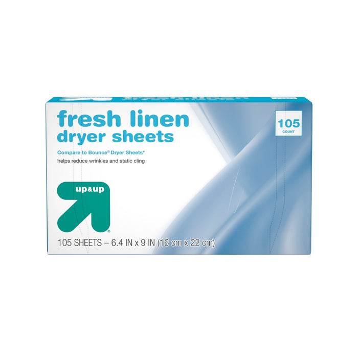 Fresh Linen Fabric Softener Dryer Sheets - 105ct - Up&Up&