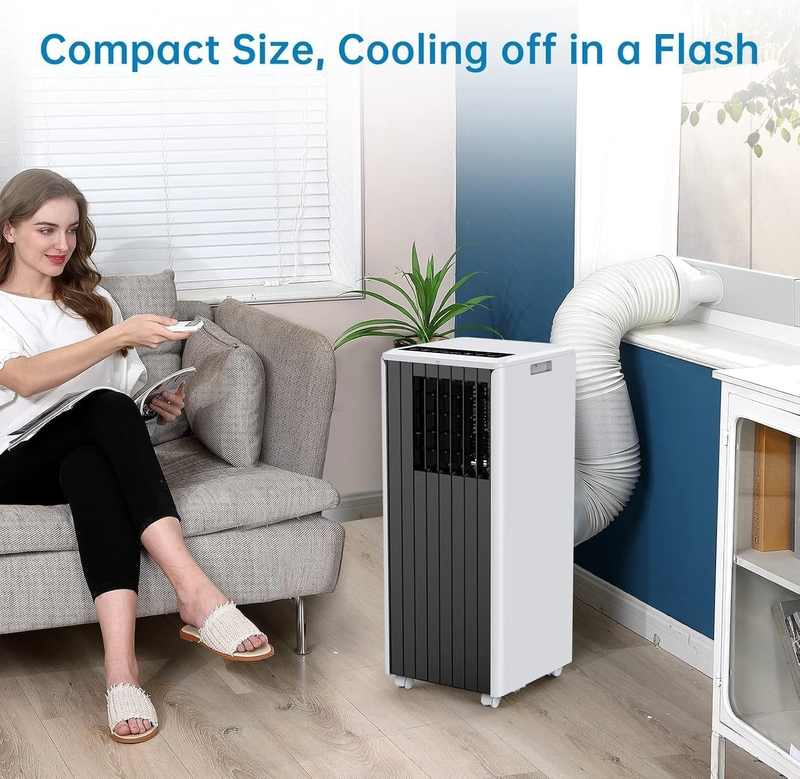 8000 BTU Portable Air Conditioner, 4-In-1 Quiet Portable AC Unit up to 350 Sq.Ft (LOCAL PICKUP ONLY)