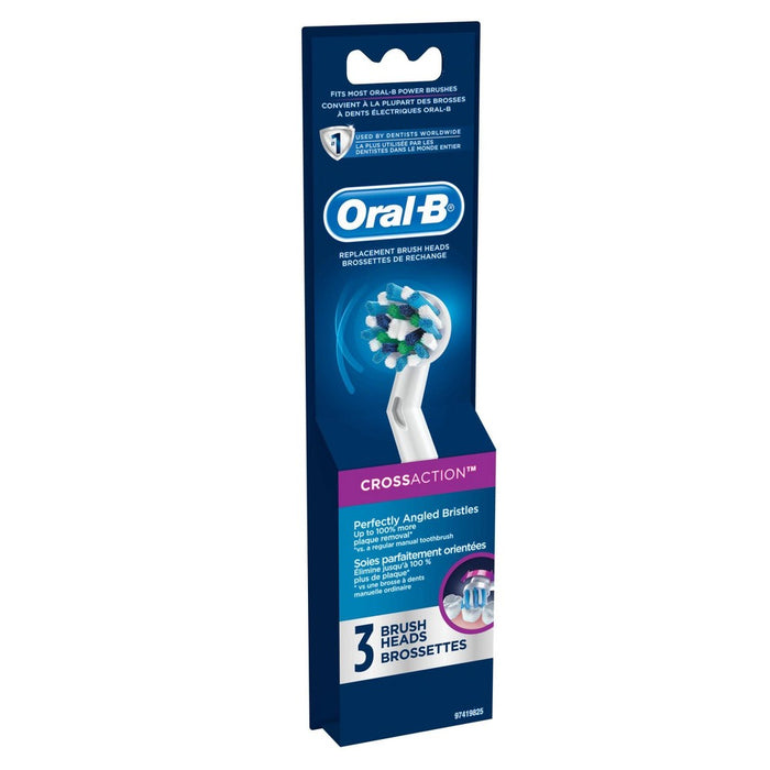 Oral-B Cross Action Electric Toothbrush Replacement Brush Heads - 3ct