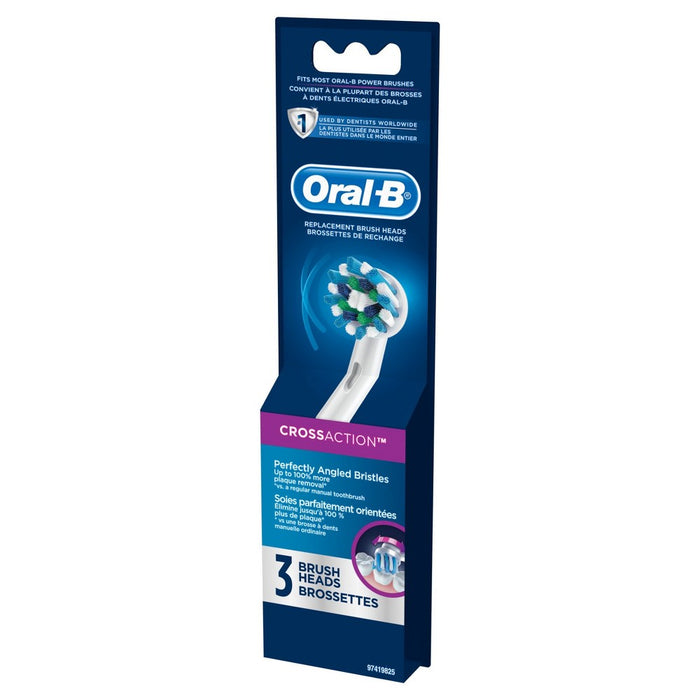 Oral-B Cross Action Electric Toothbrush Replacement Brush Heads - 3ct