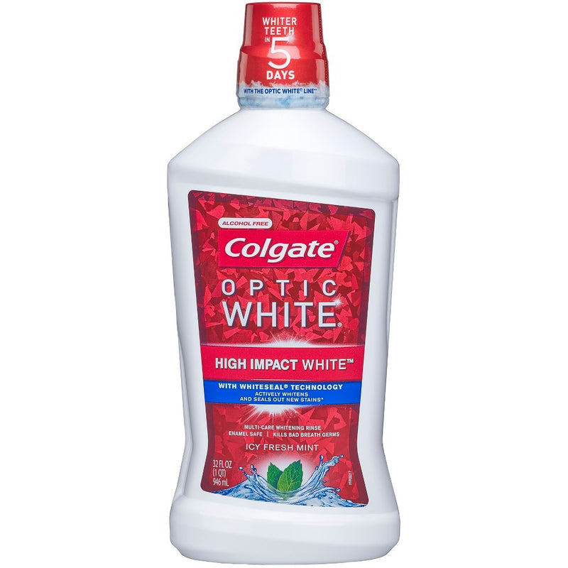 Colgate Optic White Whitening Mouthwash Fresh Mint - 32 fl oz