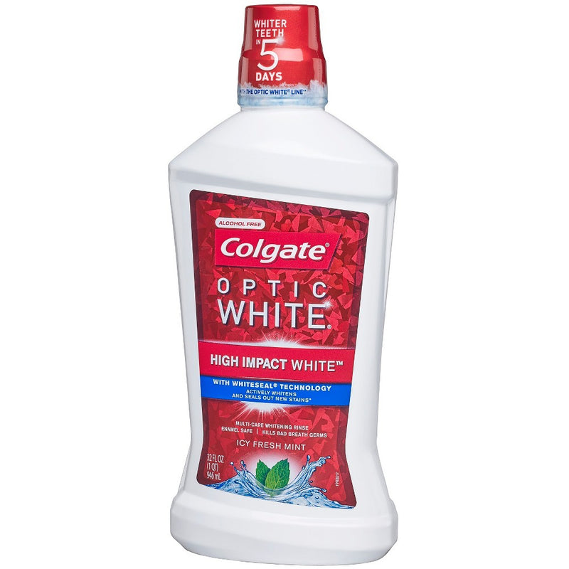 Colgate Optic White Whitening Mouthwash Fresh Mint - 32 fl oz
