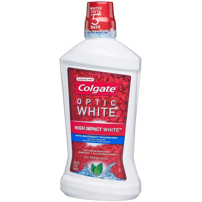 Colgate Optic White Whitening Mouthwash Fresh Mint - 32 fl oz